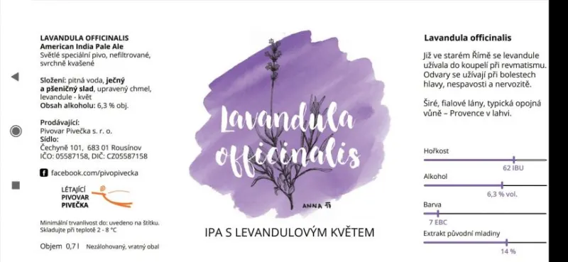Pivečka Lavandula Officinalis