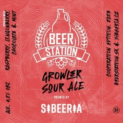 Sibeeria Growler Sour Ale: Raspberry, Lingonberry, Chocolate & Mint
